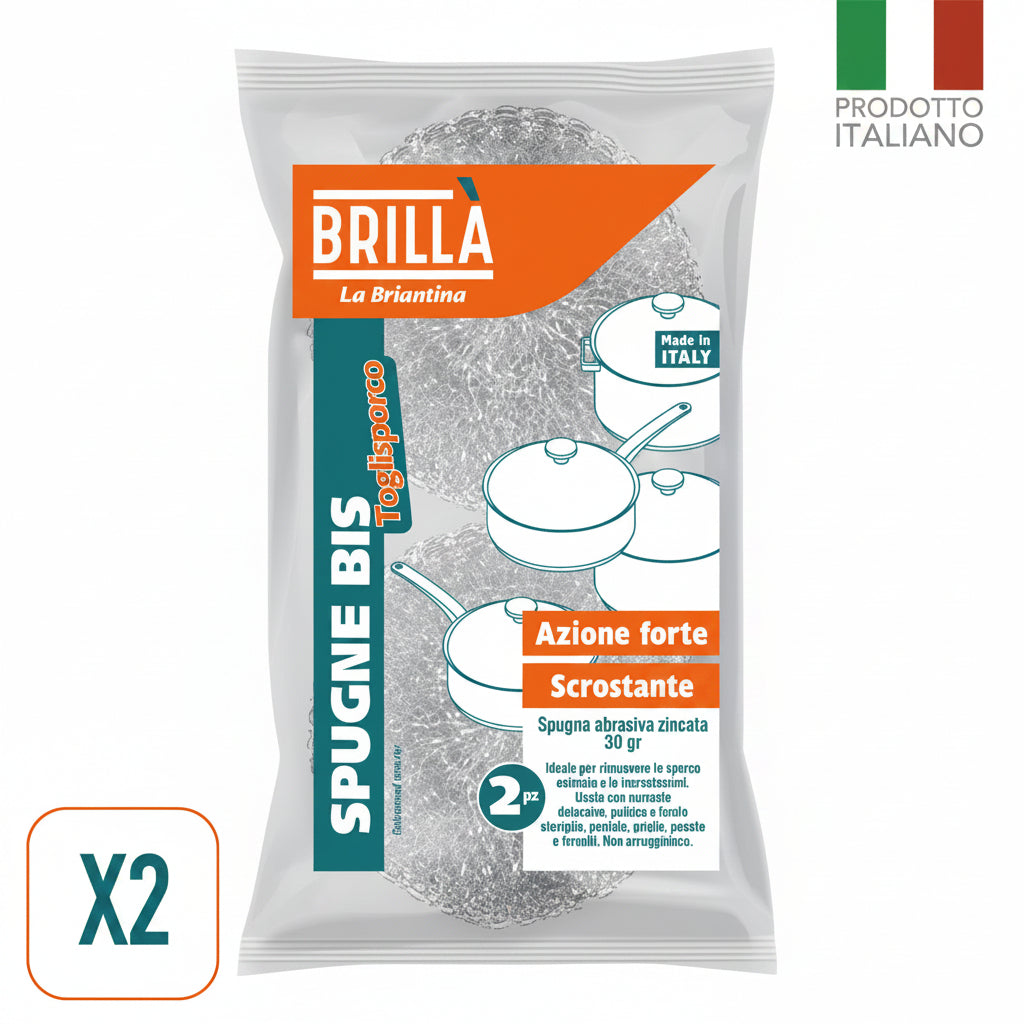 Brillà - Spugne In Acciaio 2 Pz