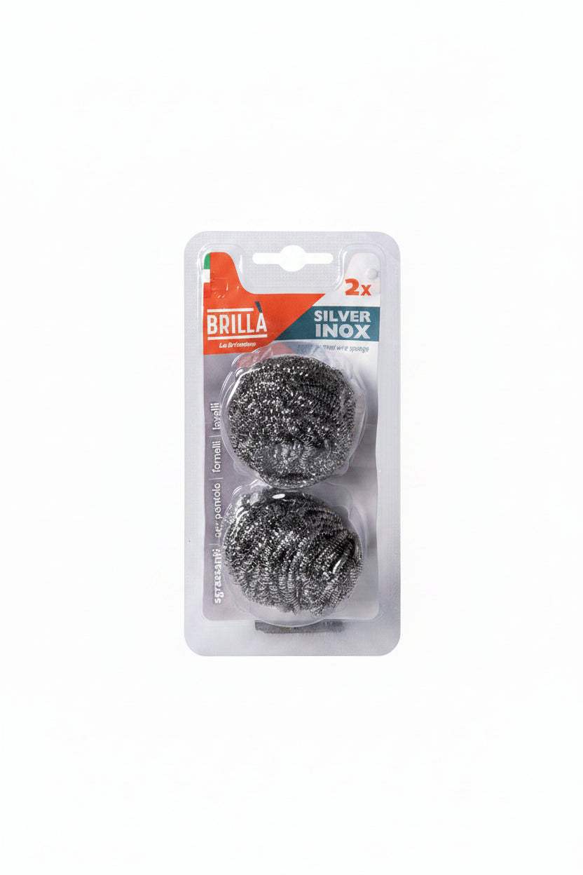 Shine - Silver Stainless Steel Wool 2Pcs