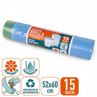 Brillà Sacchi Pattumiera Profumati 50X60 15Pz in Vari Colori