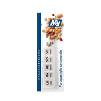 MyDoct Portapastiglie Settimanale Rettangolare 15X3X22 Cm