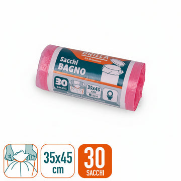 Brillà Sacchi Pattumiera Bagno 35X45 Cm 30 Pz