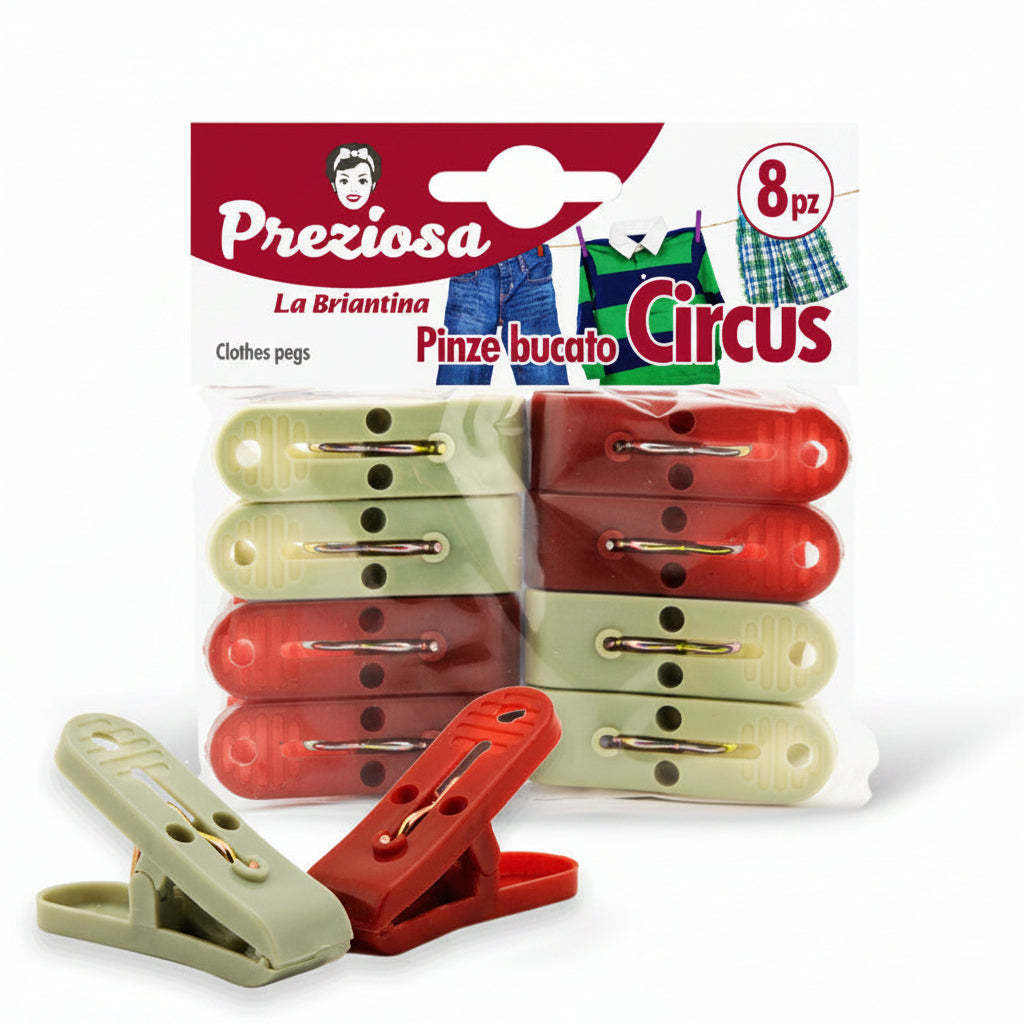 Preziosa Pinze Bucato Circus 8Pz