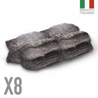 Brillà - Lana di acciaio Sgrassante Saponata 8 Tamponi