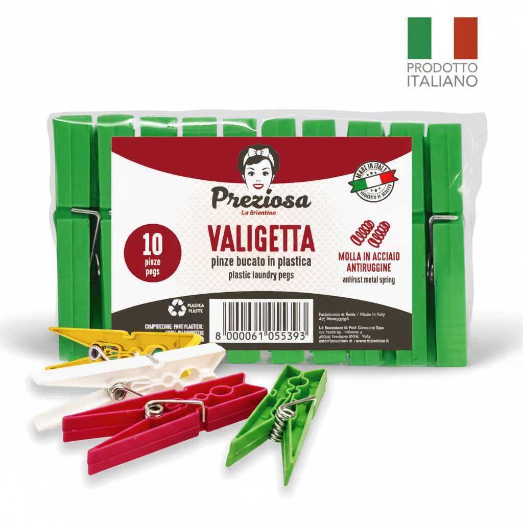 Briancasa Pinze Bucato Valigetta 10 Pz Italy