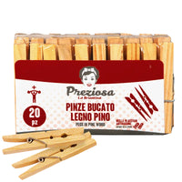 Preziosa Pinze Bucato Legno Pino 20Pz