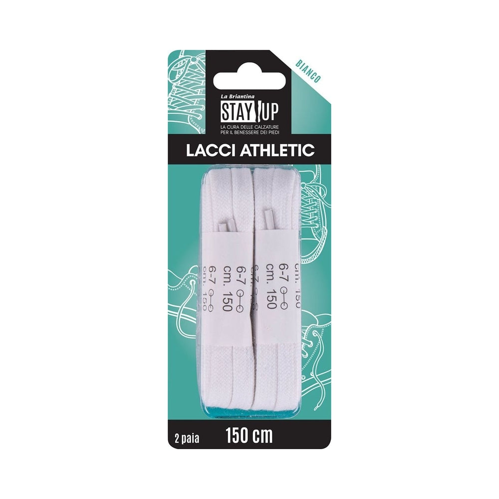 Briancasa Lacci Piatti 150Cm 2Paia Bianchi