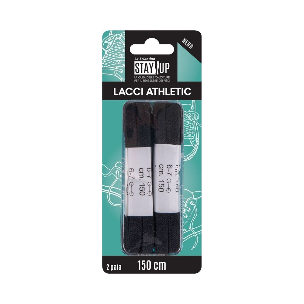 Briancasa Lacci Piatti 150 Cm 2 Paia Neri