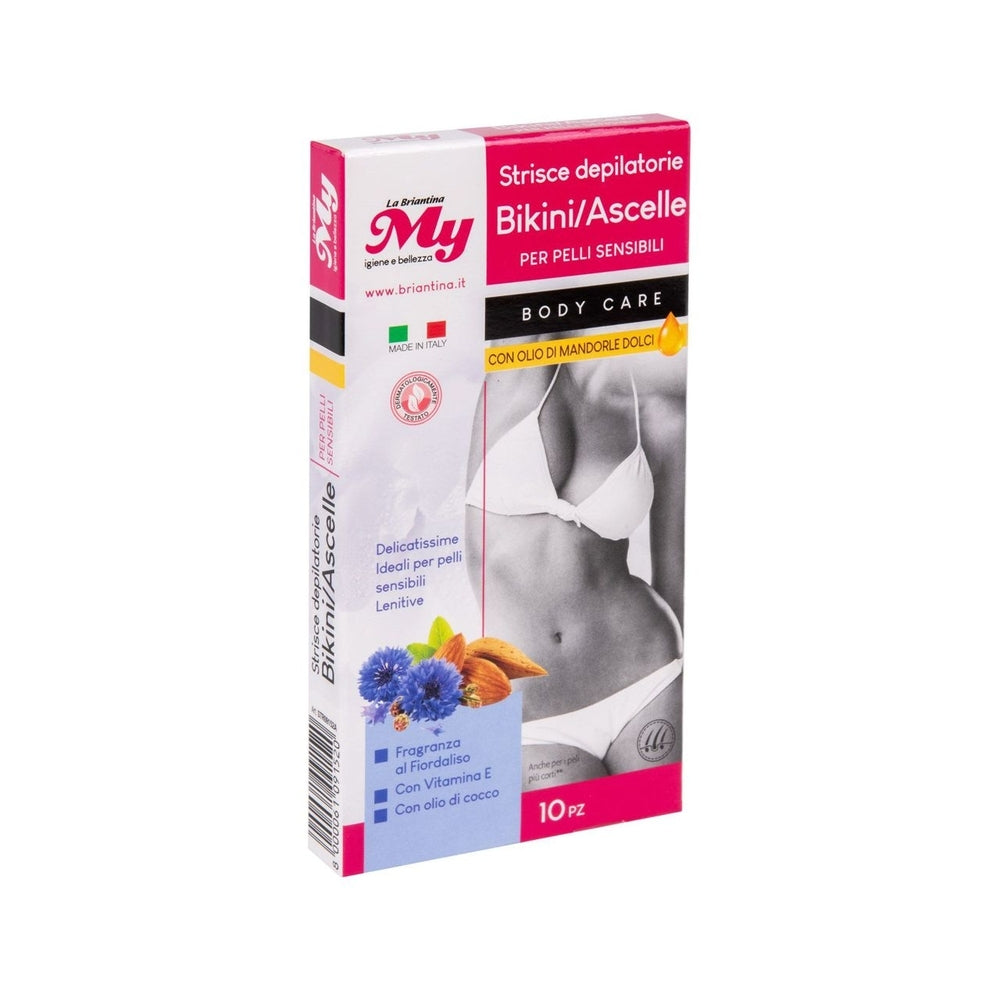 BIKINI/ARMPITS DEPILATORY STRIPS 10 PCS SENSIB