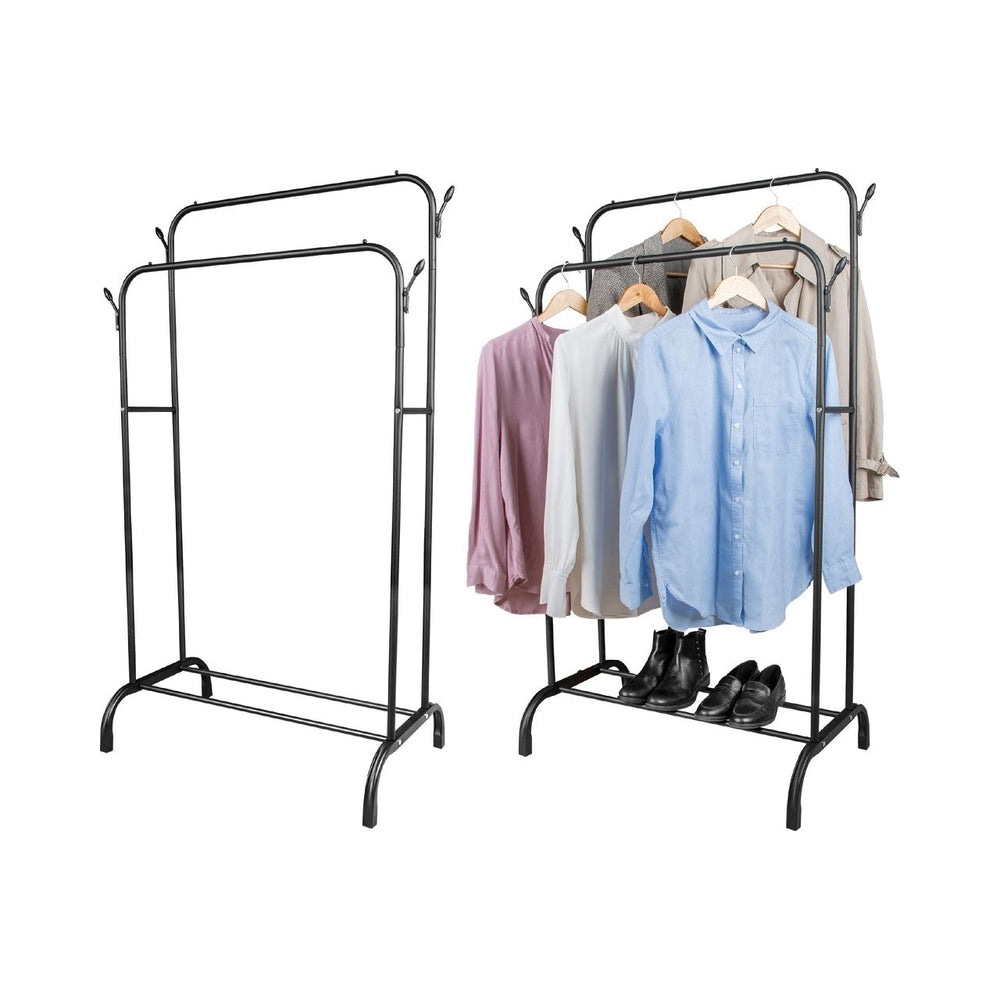 BRILLA OLIMPO CLOTHING STAND 2 BARS WITHOUT WHEELS 154X80X49CM