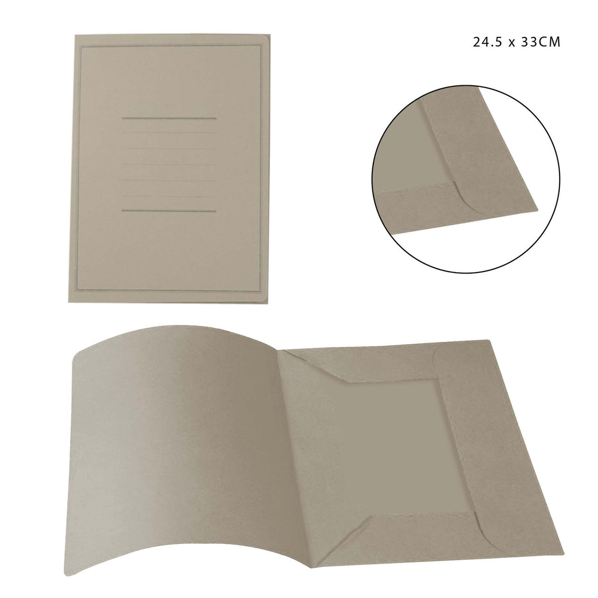 Dc - Cartellina Eco  C/Stampa 24.5X33Cm 180G Grigio