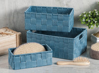 Ad - Cestini Poliestere Velum Assortiti 4 Colori 26X17Xh11Cm