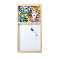 Ad Lavagna Magnetica Penna 6 decorazioni assortite 31X60Cm