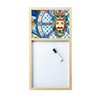Ad Lavagna Magnetica Penna 6 decorazioni assortite 31X60Cm