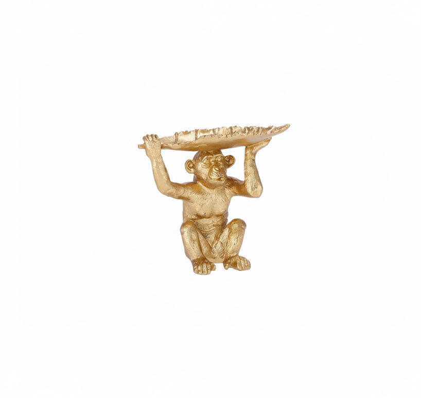 Ad Decorazione in Resina Scimmia Oro Cm13X8Xh15,5