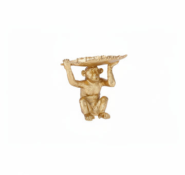 Ad Decorazione in Resina Scimmia Oro Cm13X8Xh15,5