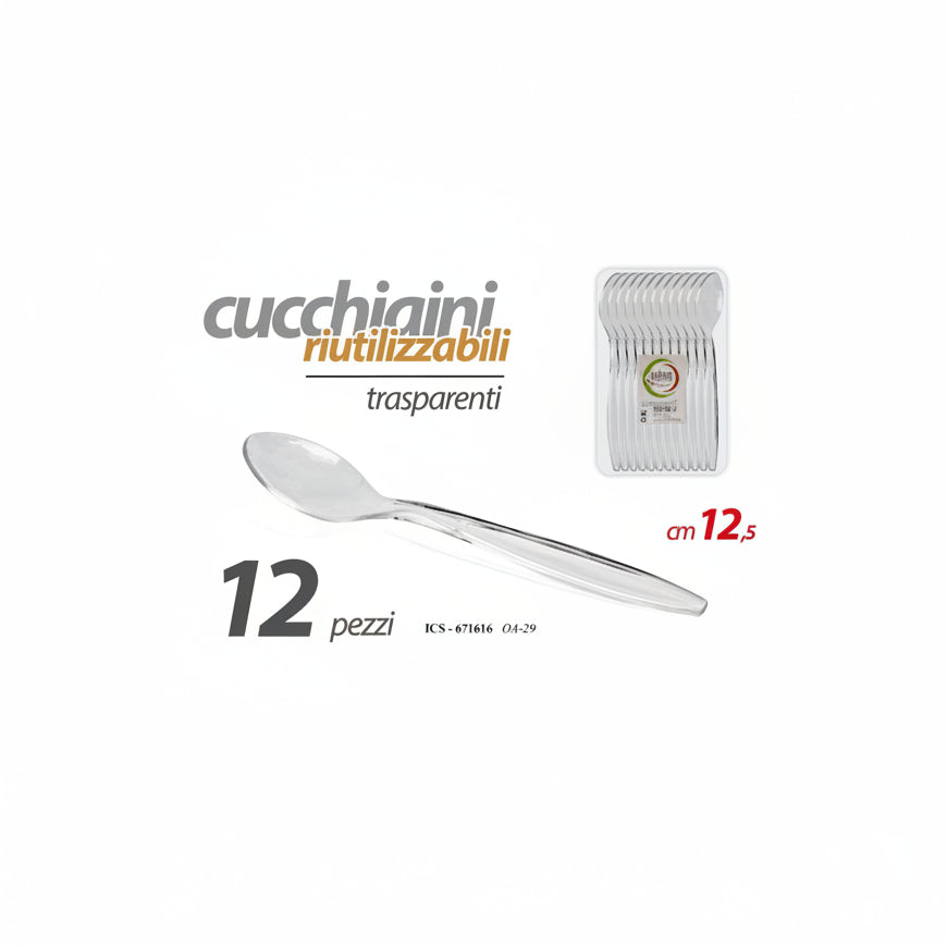 Gicos 12 Cucchiai Plastica 12,5Cm