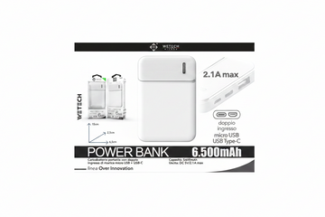 Wetech Powerbank 6500Mah 2.1A 1Usb Port