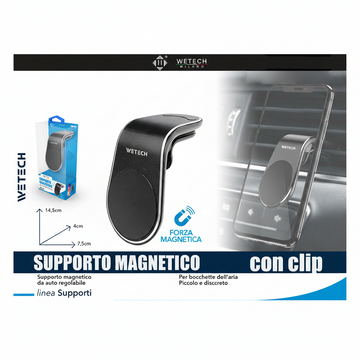 Wetech Supporto Auto Magnetico - Nero