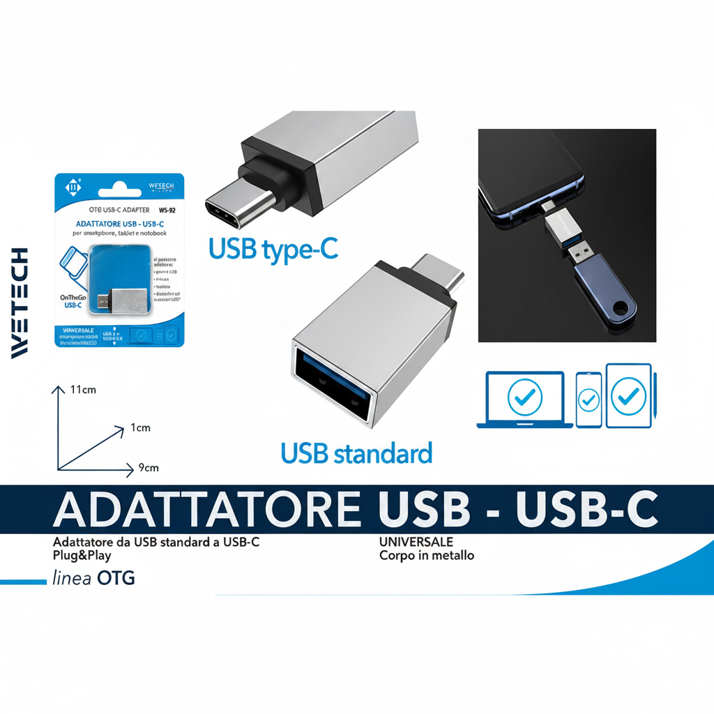 Wetech Adattatore Usb-Usb C