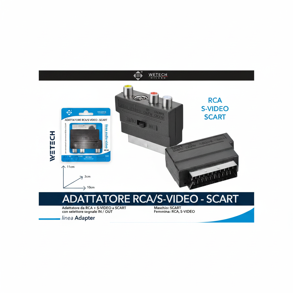 Wetech Adattatore Scart - 3 Rca/S