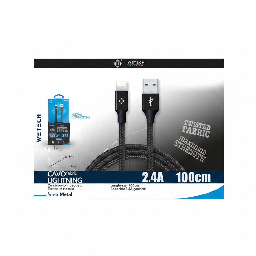 Wetech Cavo Lightning Fabric 2.4A