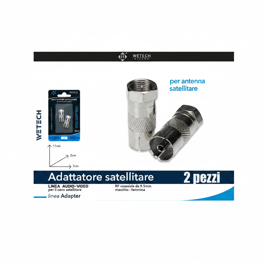 Wetech Adattatore Rf Coassiale Maschio-F