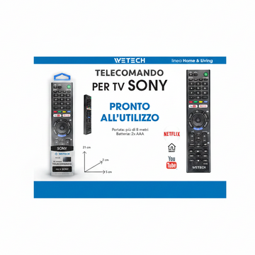Wetech Telecomando Tv Comp.Con Sony Tv