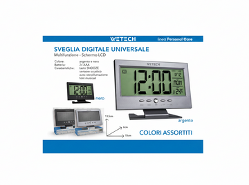 Wetech Sveglia Digitale Universale