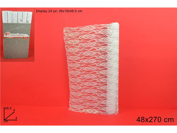 Christmas Rotolo Organza Merletto