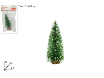 Christmas Albero Abete Innevato Verde Chiaro 26Cm