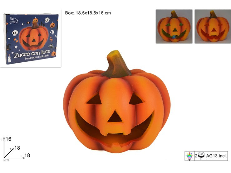 Ss Hw Zucca Halloween 18Cm C/Luce Batt.