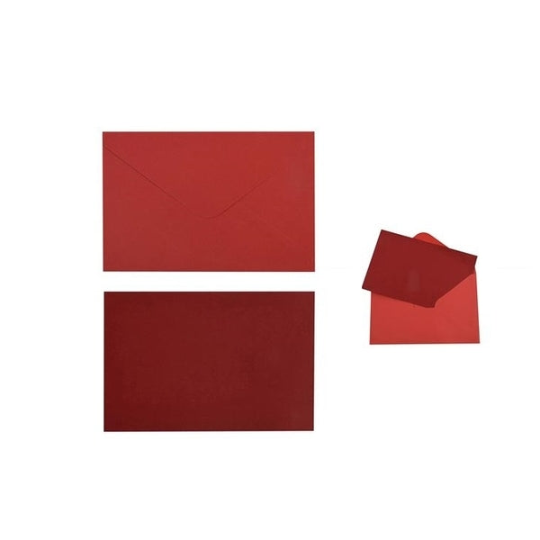 Christmas Biglietti Auguri 13.5Cm C/Buste8Pz Rosso