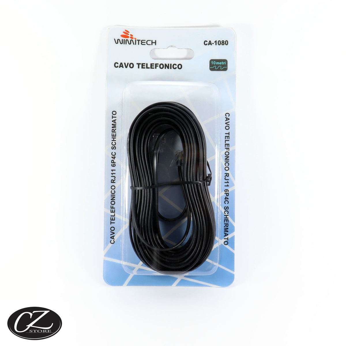 Wimitech Cavo  tel. RJ11 6P4C 10MT CA-1080