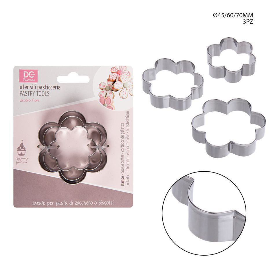 Dc Set 3Pz Stampi Per Dolci Fiore