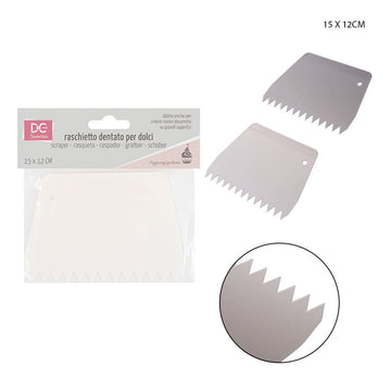 Dc - Raschietto Plastica Dentato Per Dolci 15X12 cm