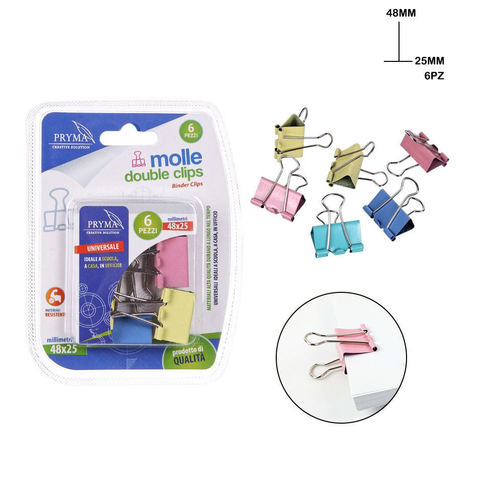 Pryma Pinza Fermacarte 25Cm 6Pz