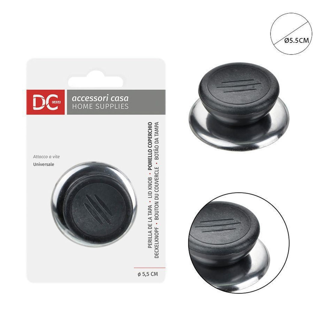 Dc Pomello Per Coperchio Inox Mis Universale