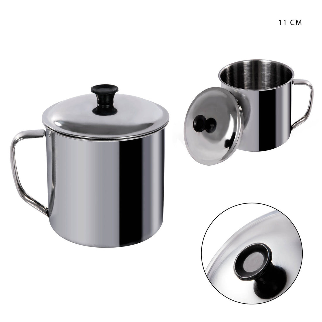 Dc - Pentolino Inox C/Cop. 11Cm