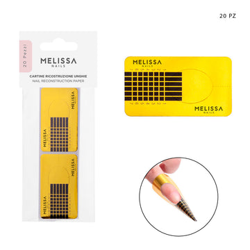 Melissa - Cartine Per Ricostruzione Unghie 20 Pz