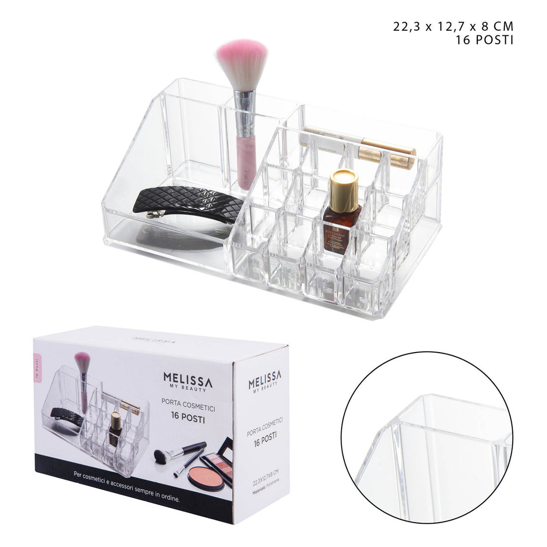 Melissa - Cosmetics Holder 16 Places 223X127X8Cm