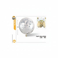 Dz - Party 6 Palloncino Trasparente Con Coriandoli 4 Colorazioni