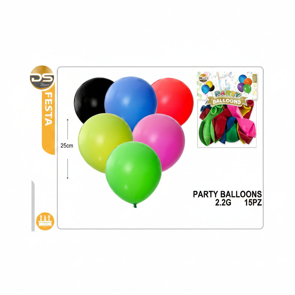 Dz - Party 15 Palloncini Misti 25Cm 2.2G