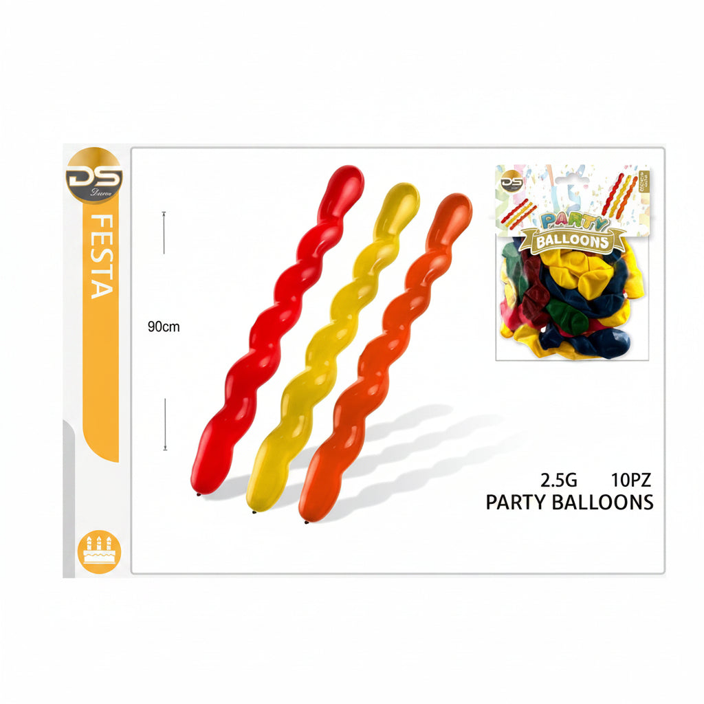 Dz - Party 10 Palloncini Lunghi 90Cm Colorati