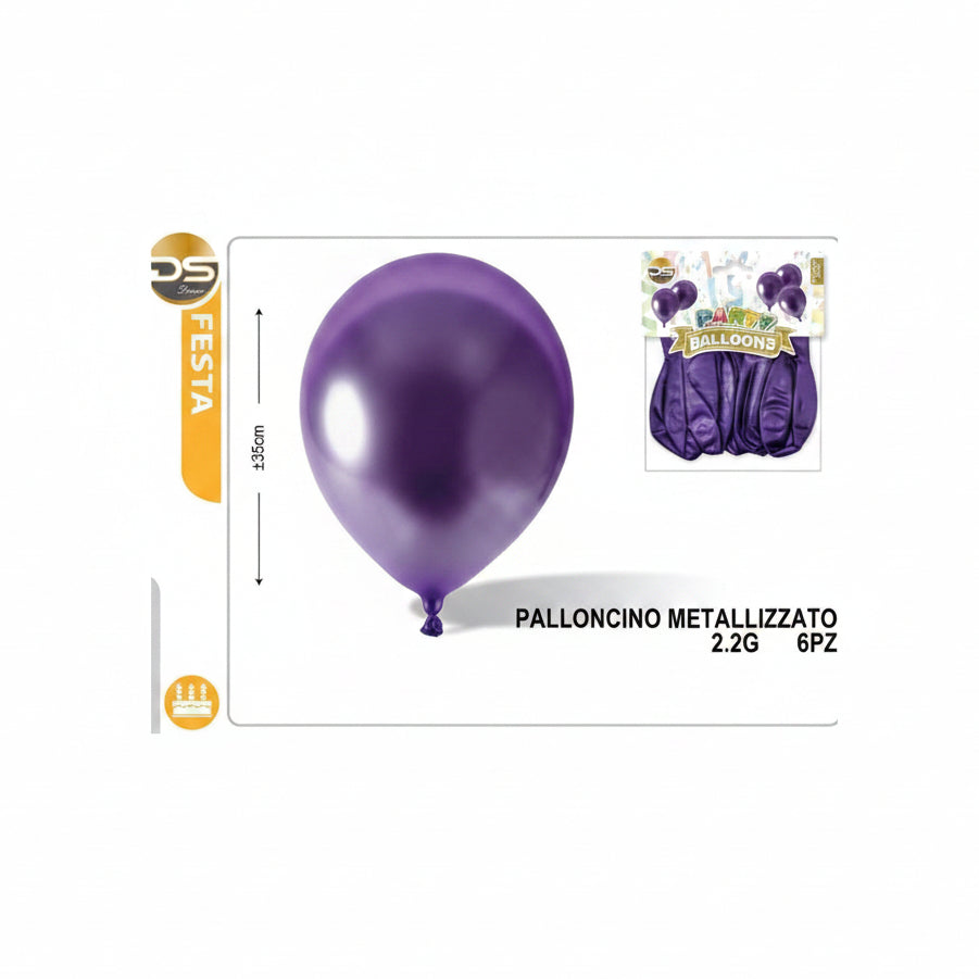 Dz - Party Palloncini Metallizzato 2.2G Viola