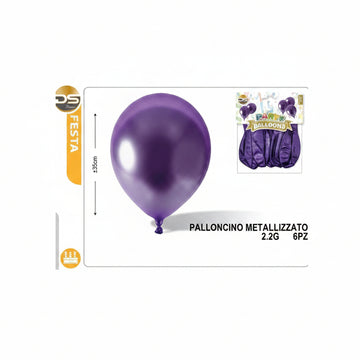 Dz - Party Palloncini Metallizzato 2.2G Viola