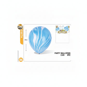 Dz - Party Balloons 2.8G 6Pz Azzurro