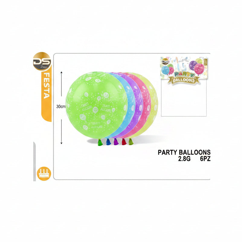 Dz - Party Balloons Tanti Auguri 6Pz