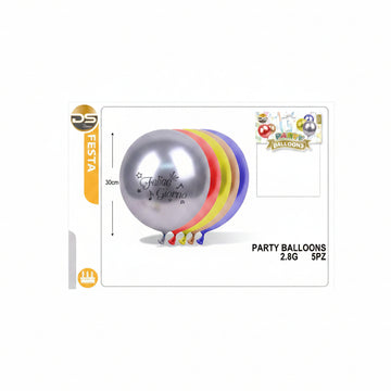 Dz - Party Balloons Felice Giorno Croma 5Pz