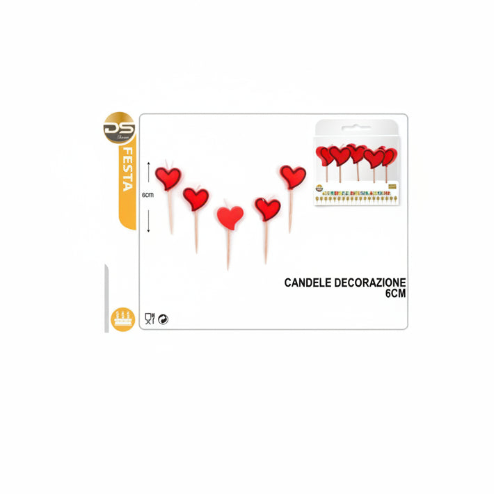 Dz - Party Candeline Decorative 6Cm 5Pz