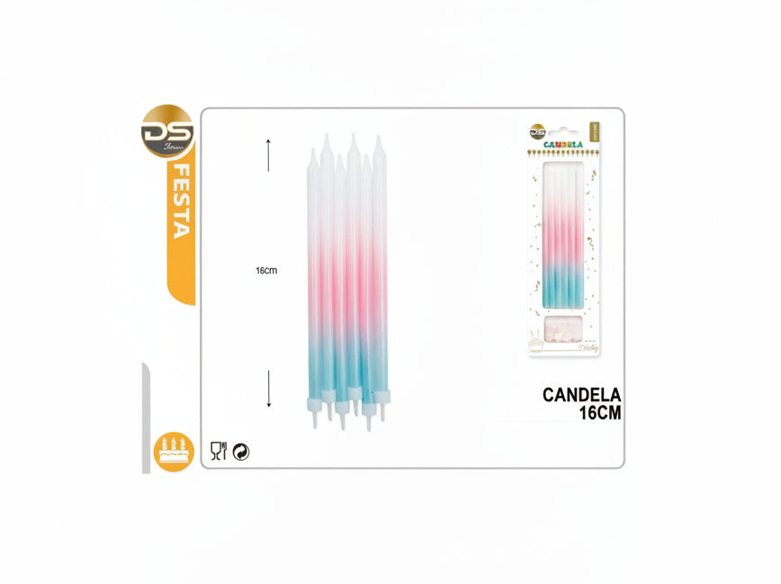 Dz - Party Candele Decorative 14.5Cm 6Pz2